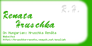 renata hruschka business card