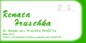 renata hruschka business card